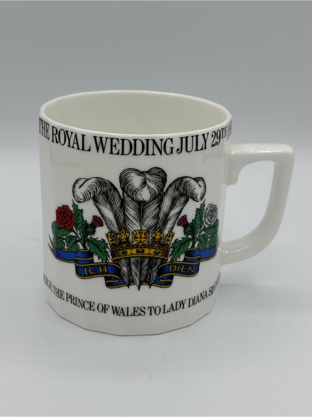 Vintage 1981 Charles Diana Royal Wedding Glyn West Bone China Mug England